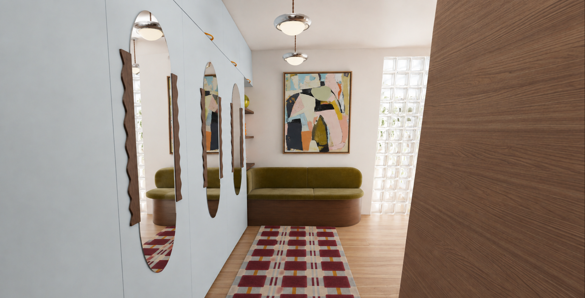 Univers intérieur coloré associé aux projets de Studio Aliette à Brest